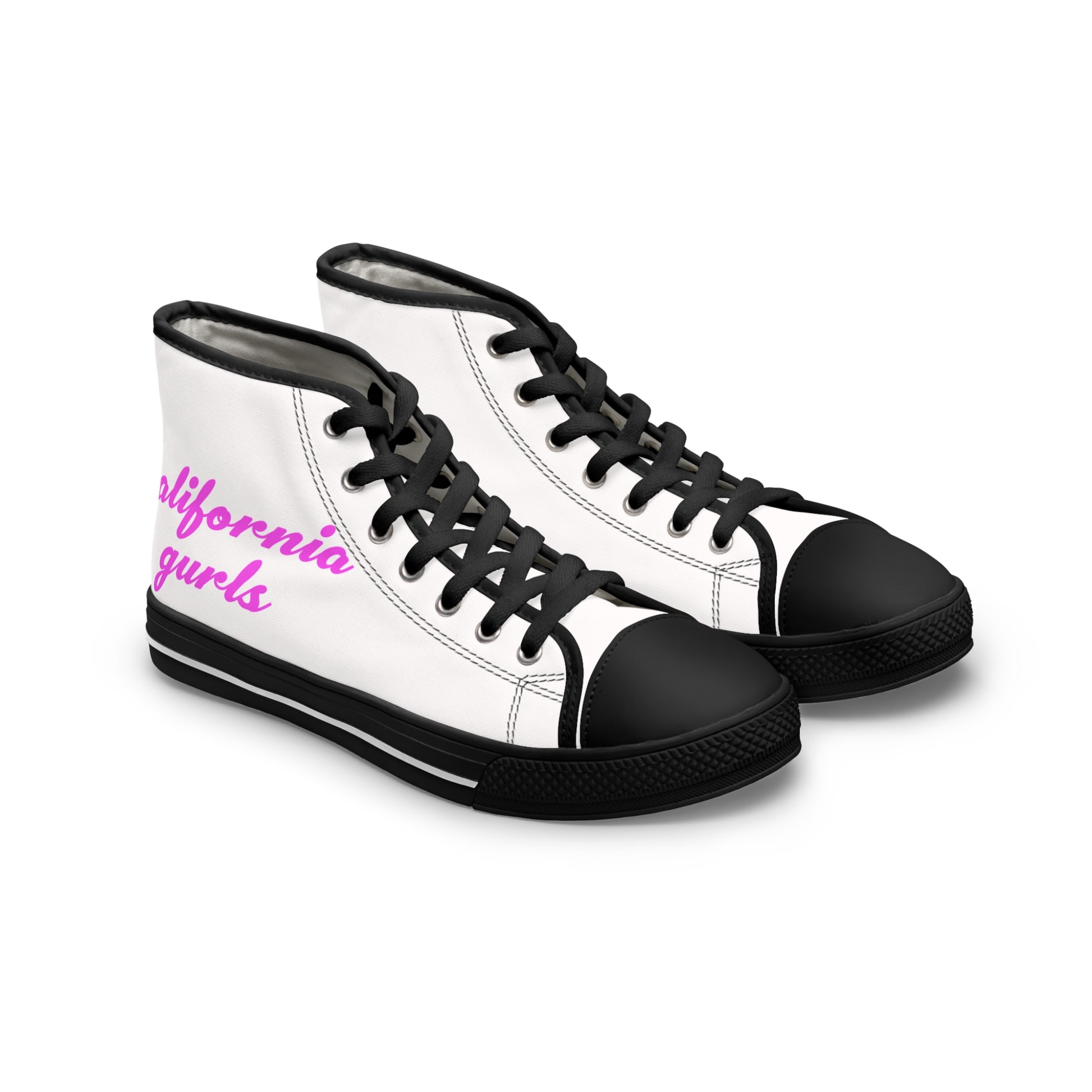 California Script – Women's High Top Top Sneakers Printify