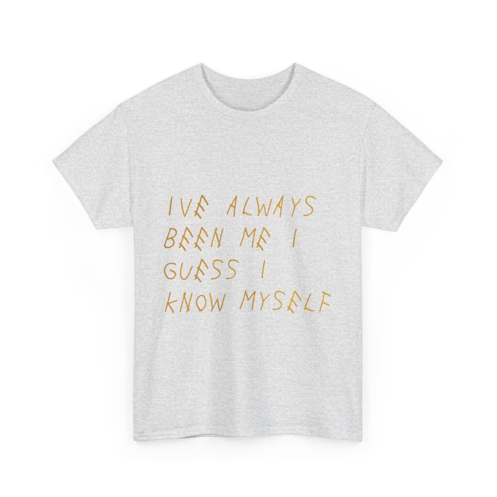 Know Myself Lyric Script Heavy Cotton Tee Printify