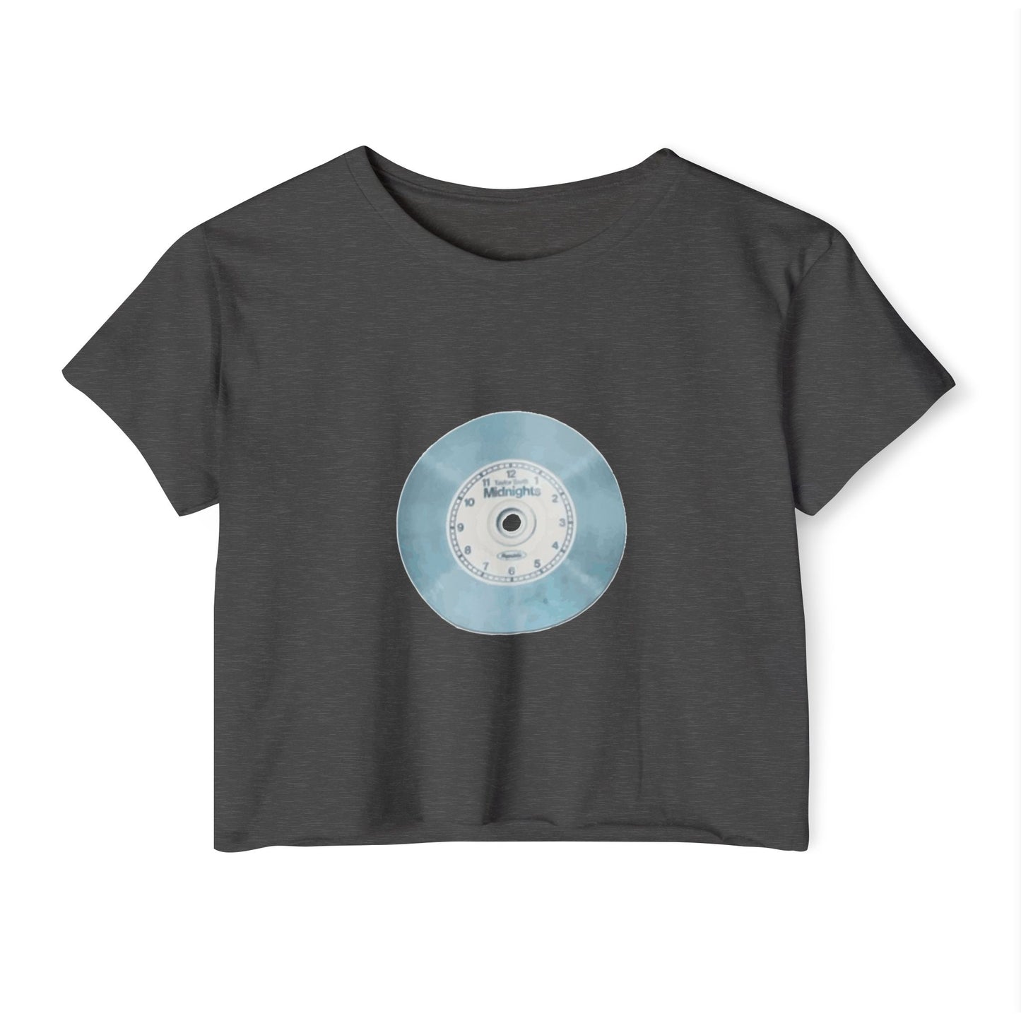 Midnight Vinyl Vibes Women's Festival Crop Top - snazzymerch