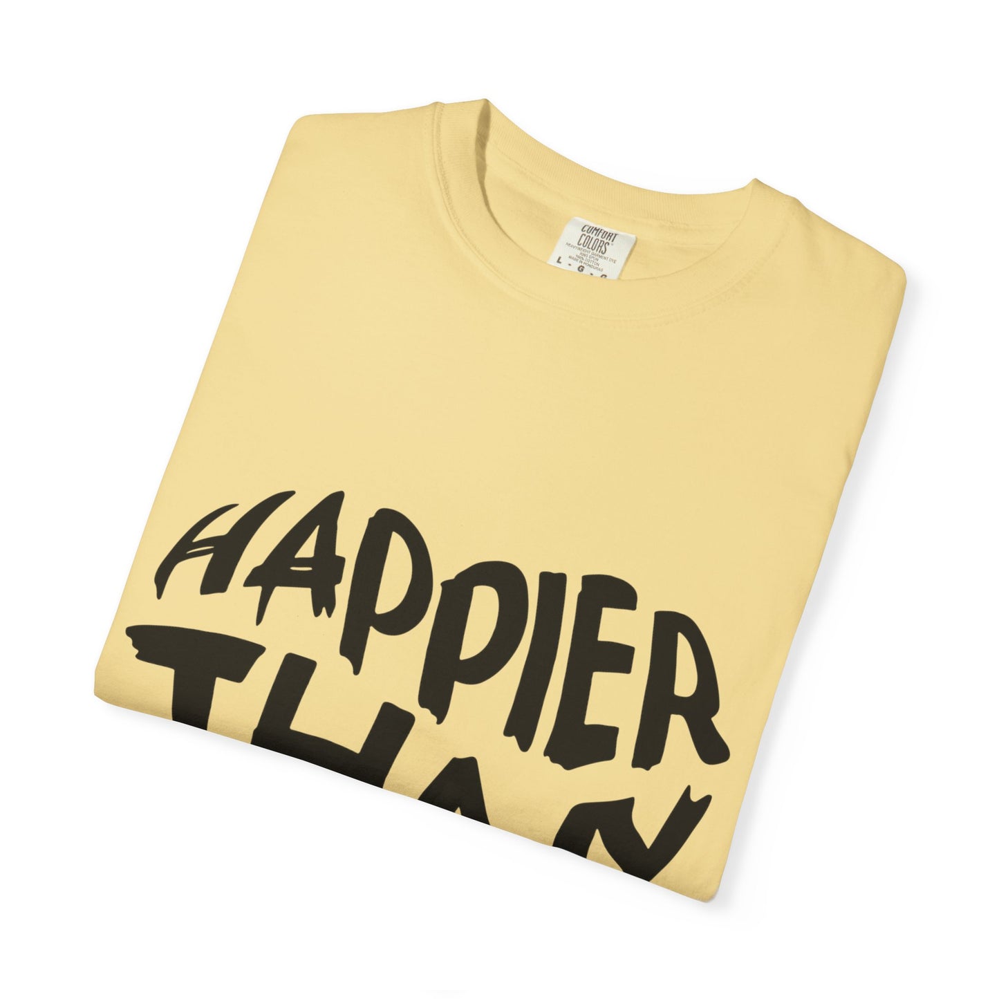Billie Eilish Inspired Dyed T-shirt – Happier Heart Lettering Edition Printify