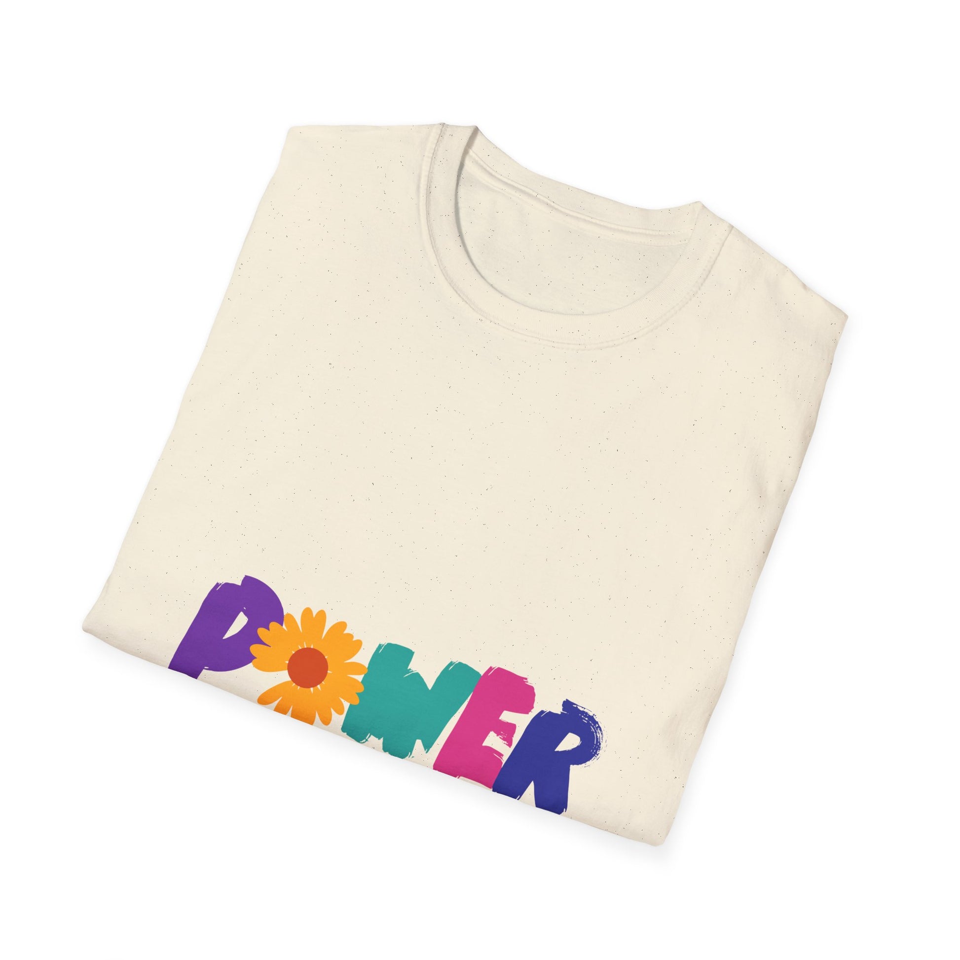 Retro Flower Power Color Pop Unisex Softstyle Tee - snazzymerch