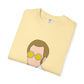 Yellow Glasses Portrait Unisex Garment-Dyed T-shirt - snazzymerch