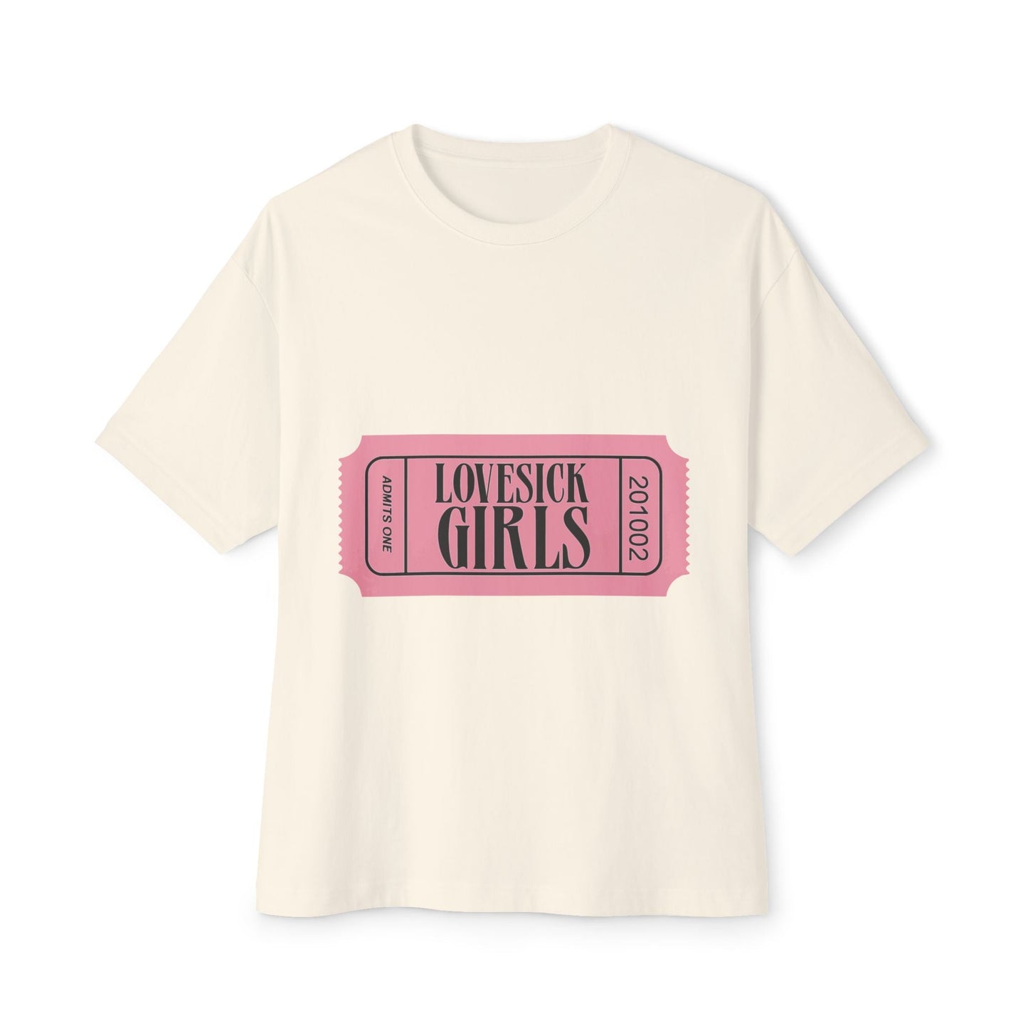Lovesick Girls Ticket – Oversized Boxy Tee Printify