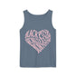 Born Pink Heart Typography – Dyed Tank Top Printify