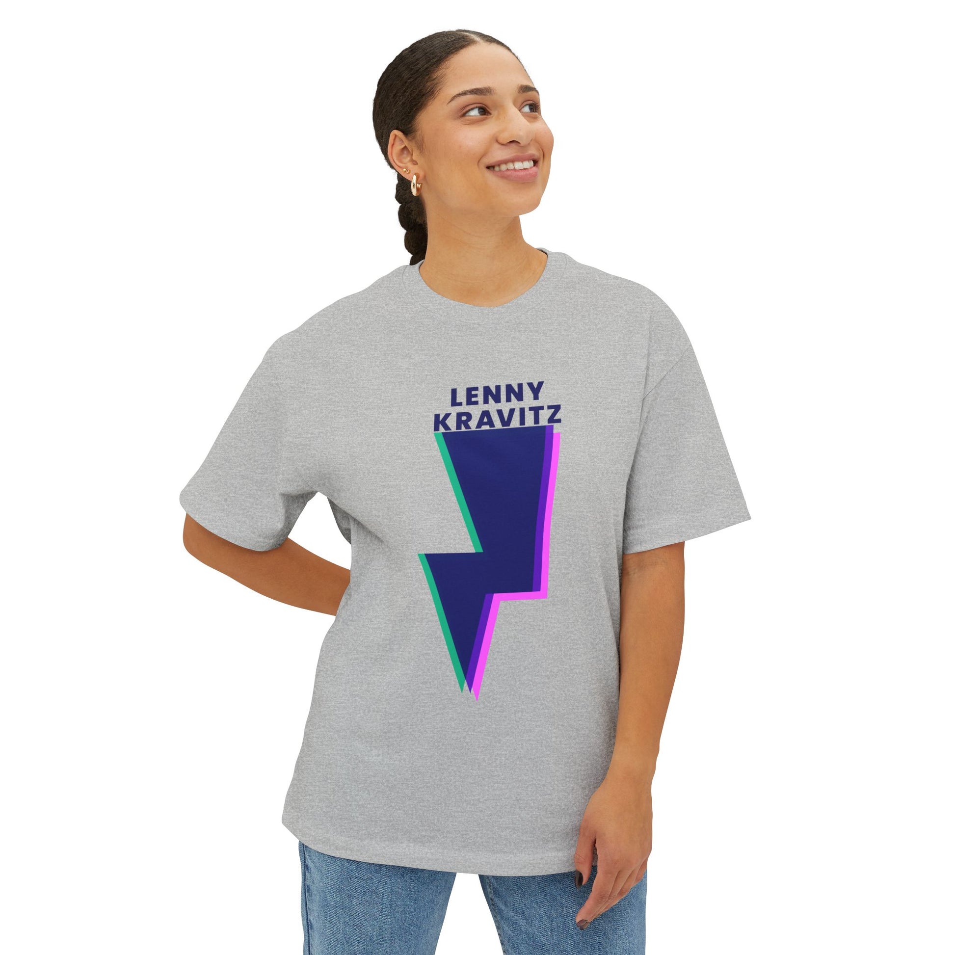 Layered Bolt Vibe Unisex Oversized Boxy tee Printify