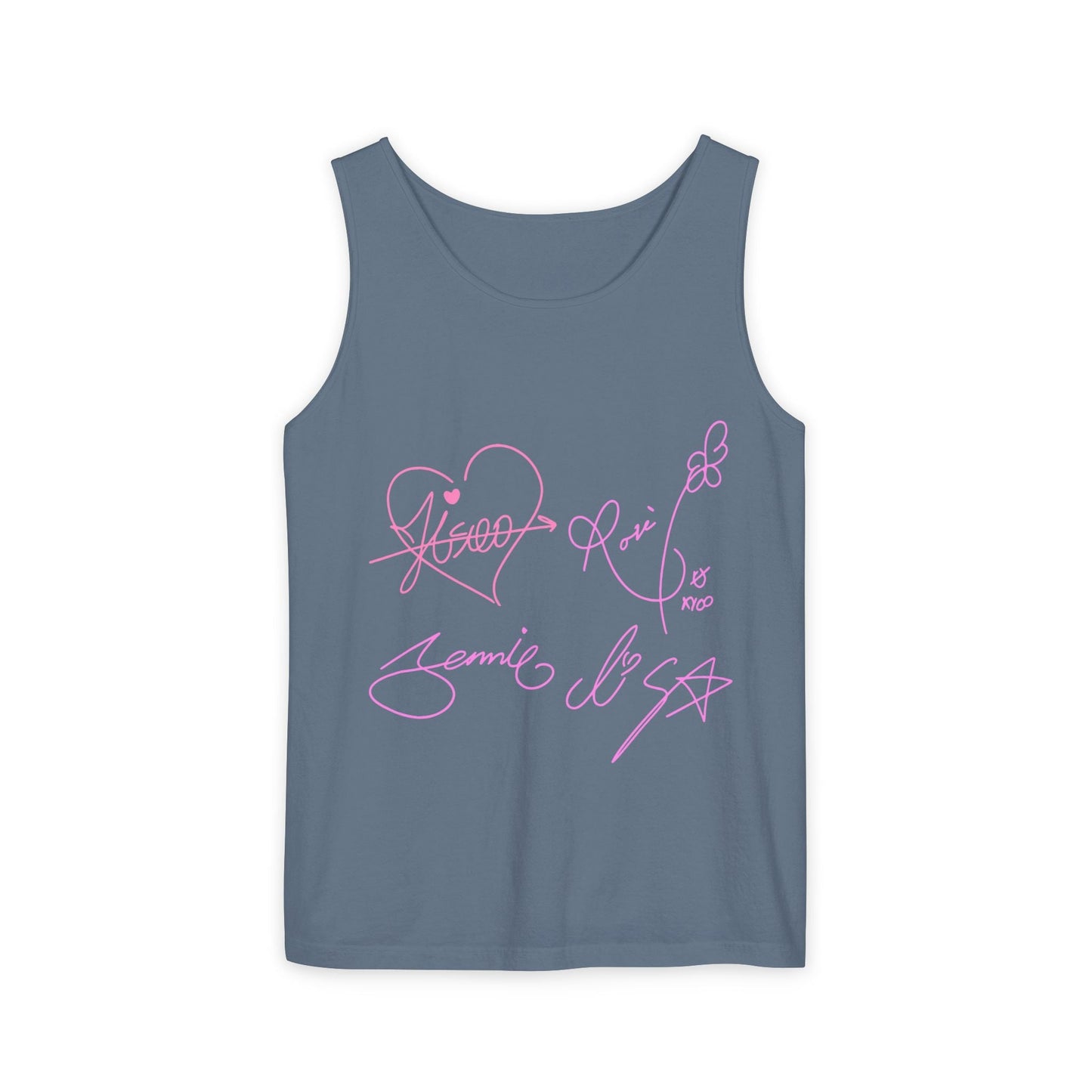 Signature Autograph – Dyed Tank Top Printify