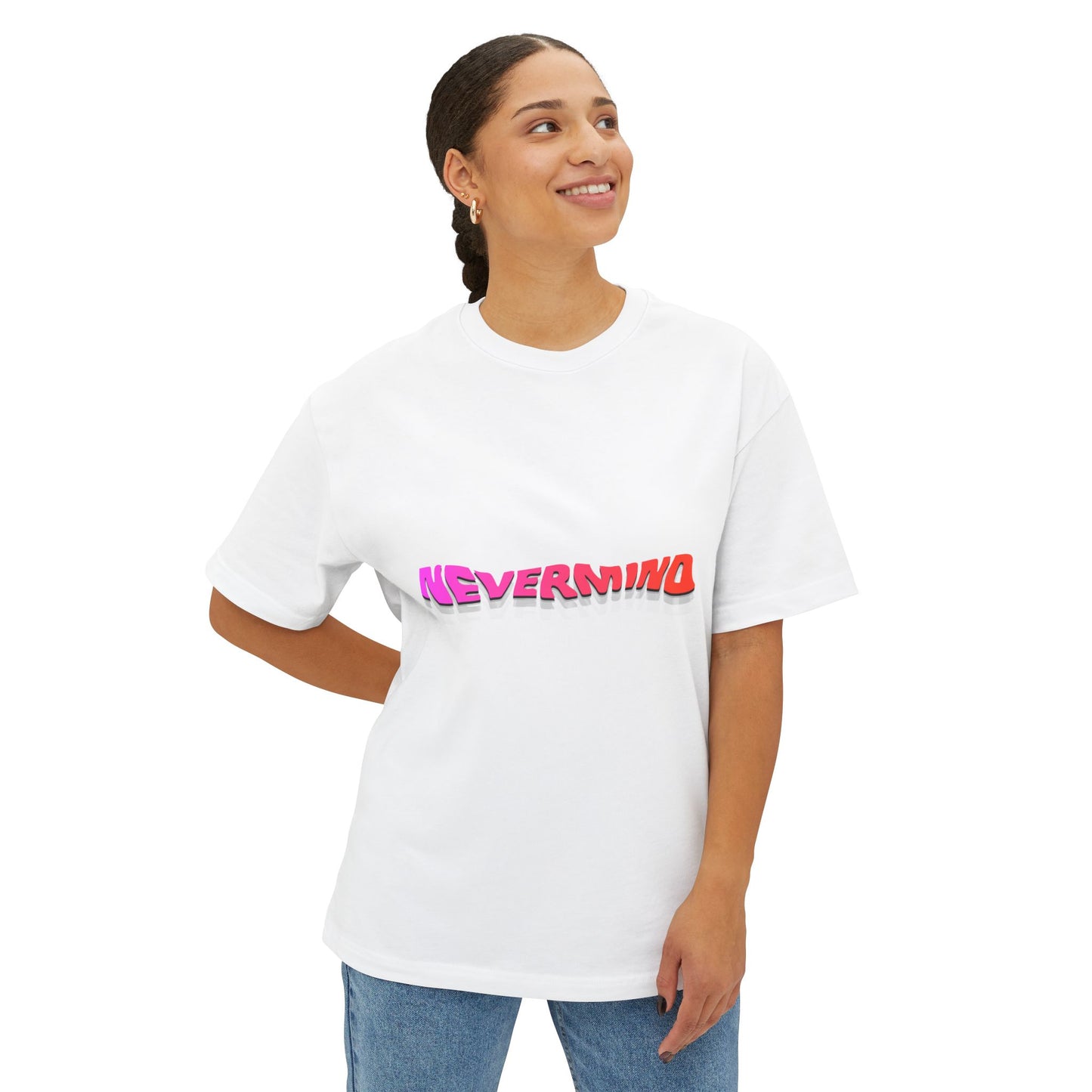 Wavy Groovy Typography Unisex Oversized Boxy Tee - snazzymerch