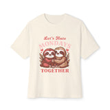 Oversized boxy Tee – Snazzy Lets hate Monday Edition Printify