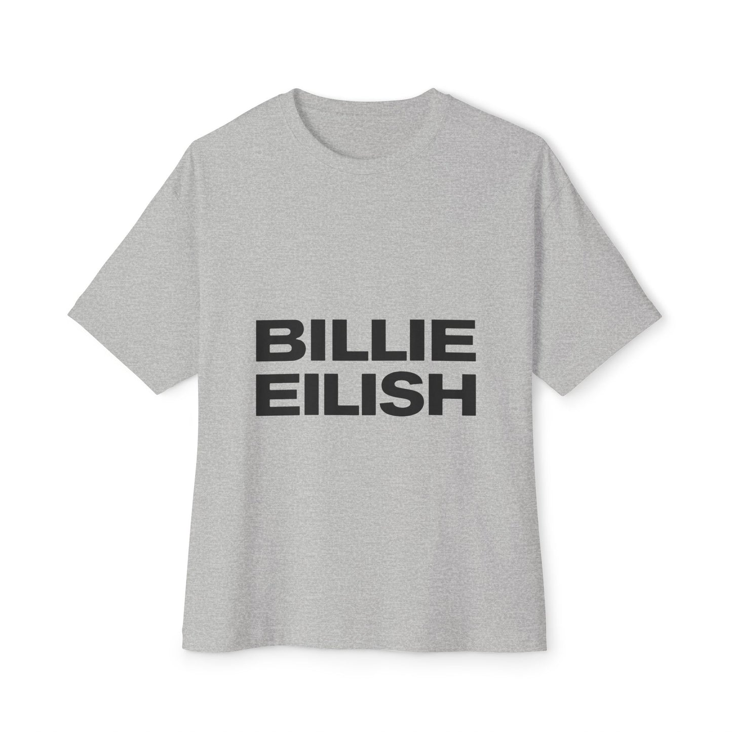 Billie Eilish Inspired Oversized T-Shirt – Stacked Glow Text Edition Printify