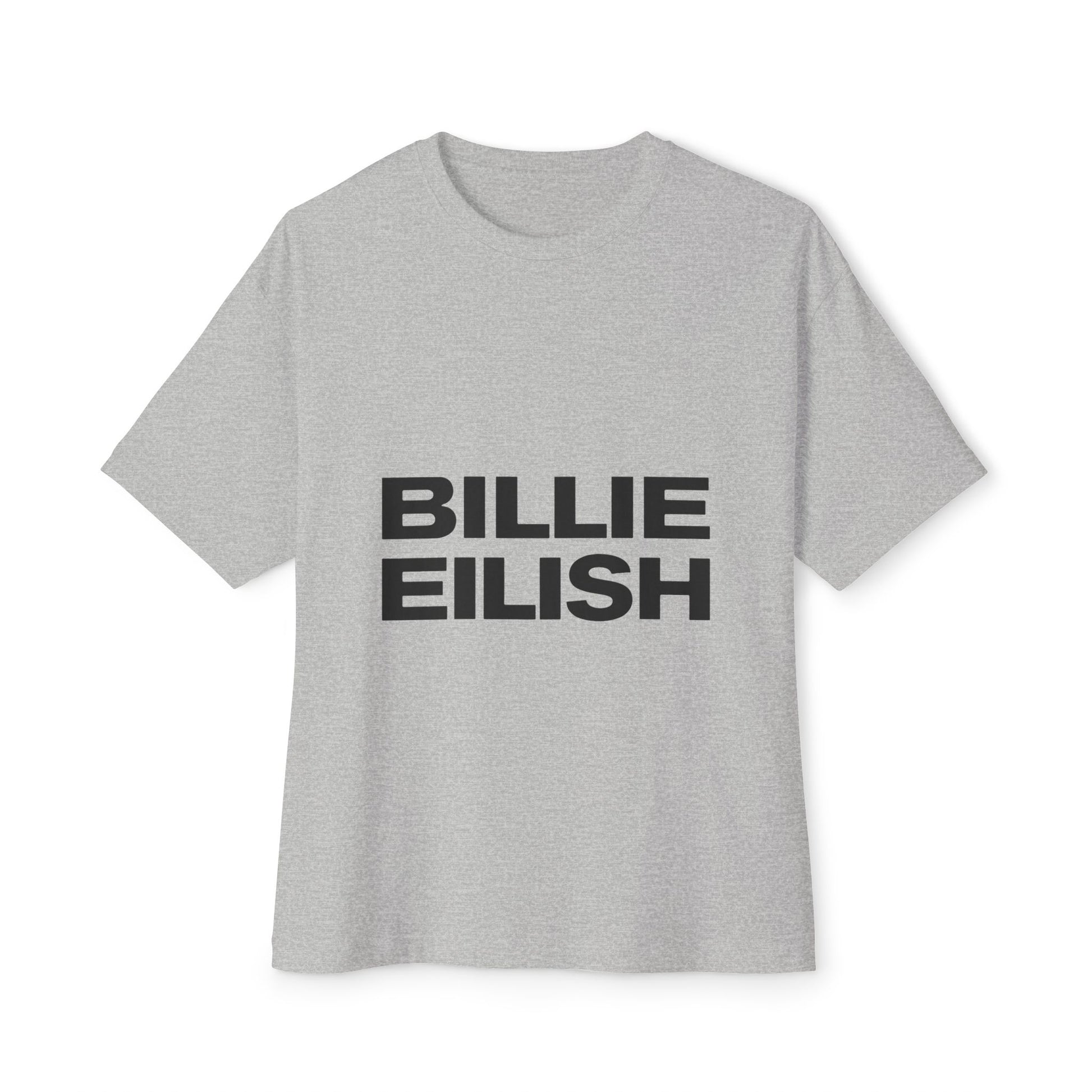Billie Eilish Inspired Oversized T-Shirt – Stacked Glow Text Edition Printify