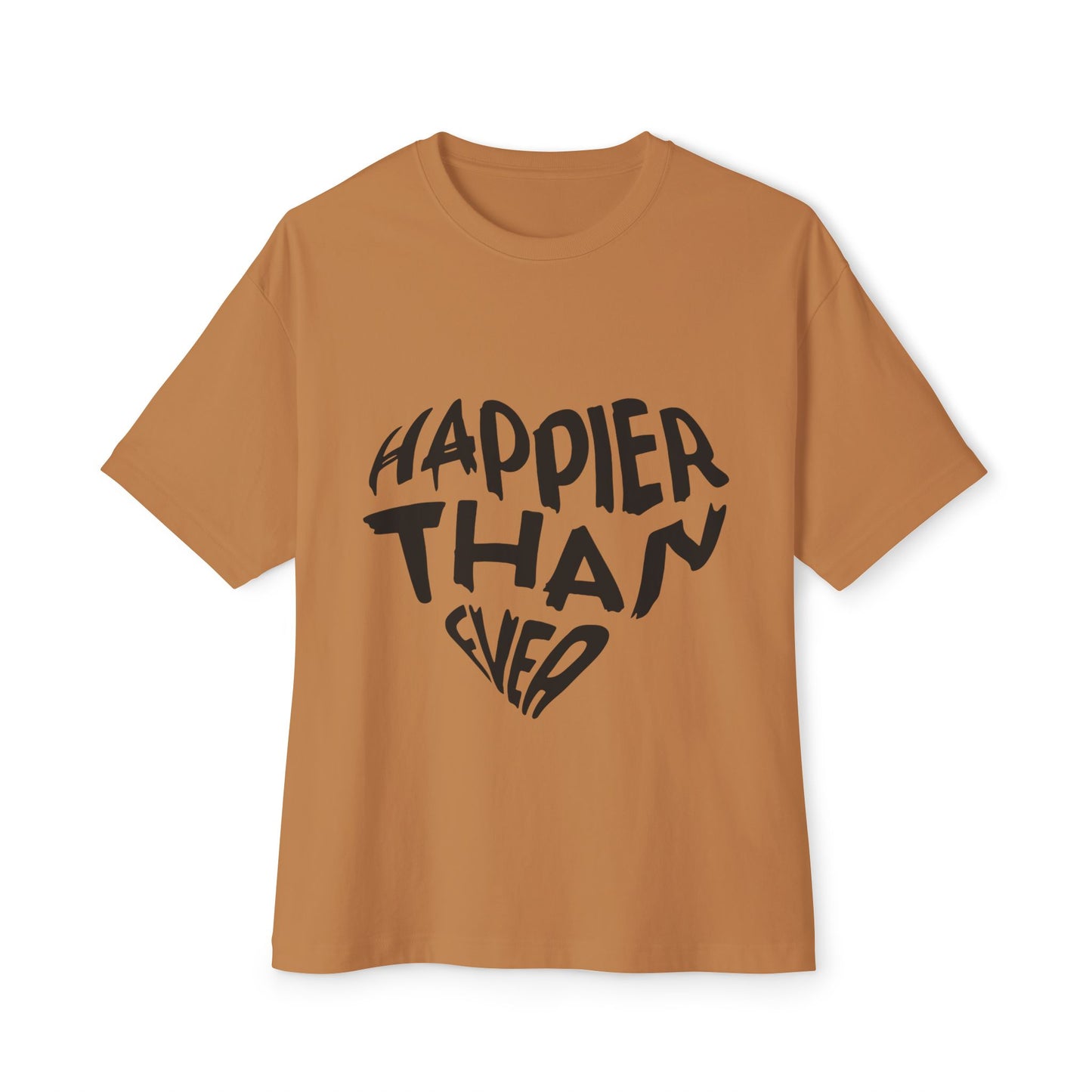Billie Eilish Inspired Oversized T-Shirt – Happier Heart Lettering Edition Printify