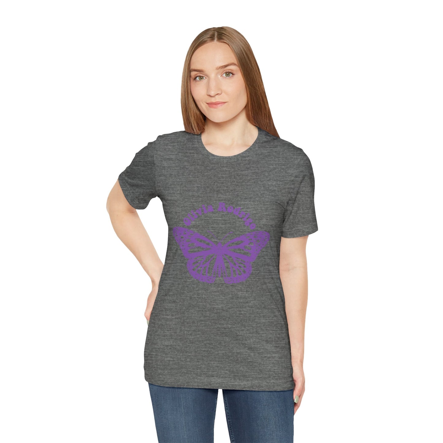 Olivia Rodrigo Unisex Jersey Short Sleeve Tee - With Butterfly Printify