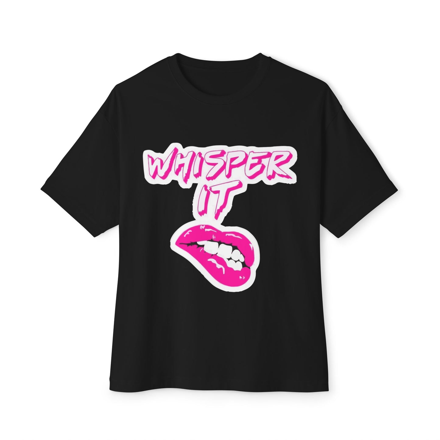 Whisper Lips Unisex Oversized Boxy Tee - snazzymerch