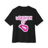 Whisper Lips Unisex Oversized Boxy Tee - snazzymerch