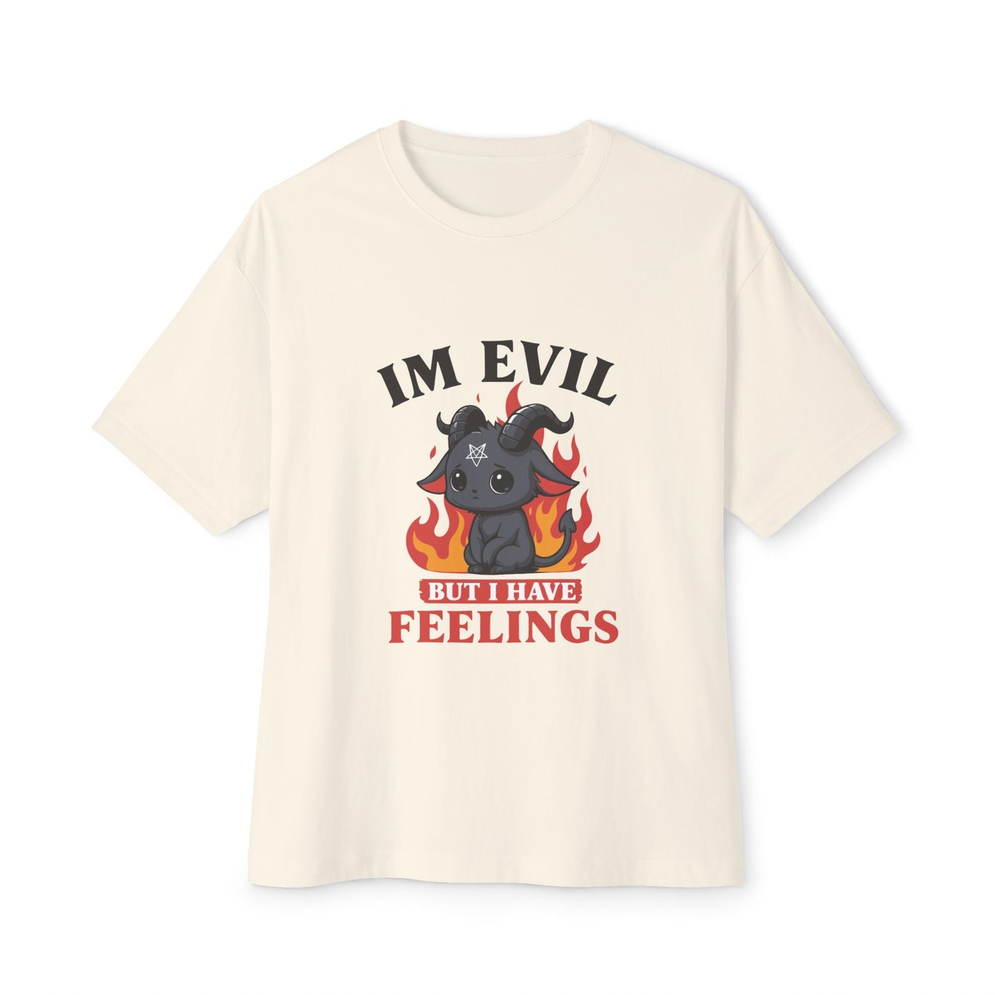 Oversized boxy Tee – Snazzy Evil Edition Printify