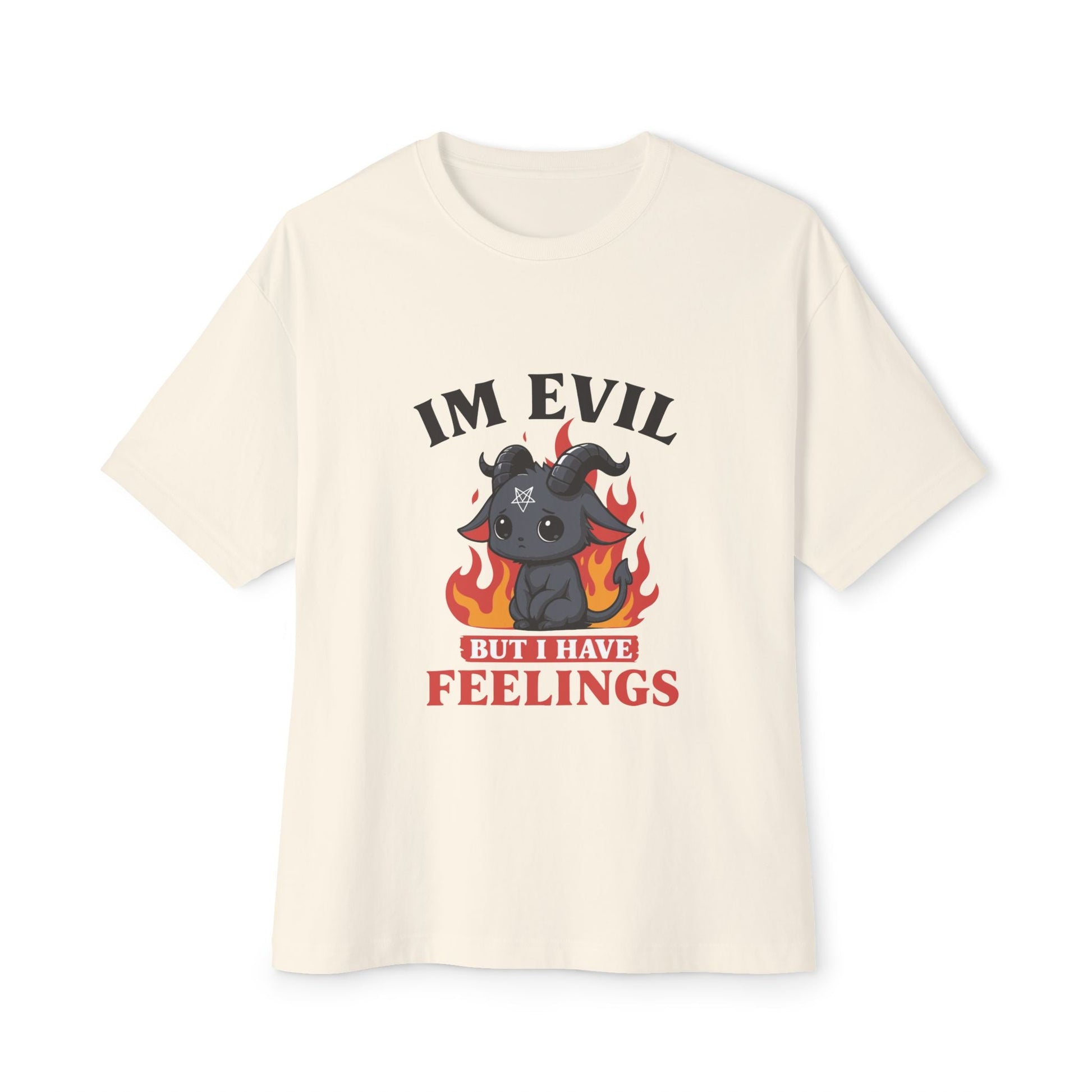 Oversized boxy Tee – Snazzy Evil Edition Printify