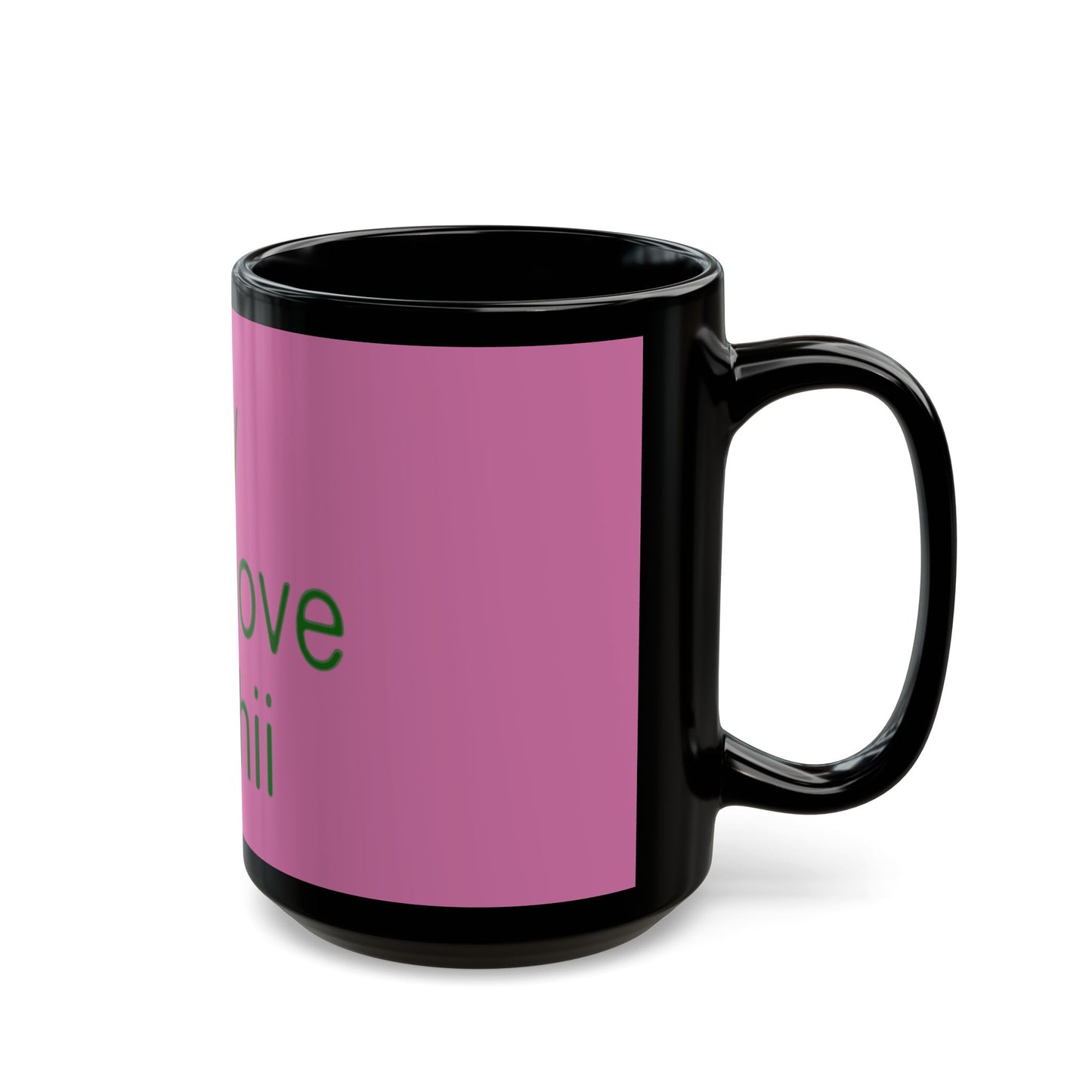 Green Text Statement Black Mug (11oz, 15oz) - snazzymerch