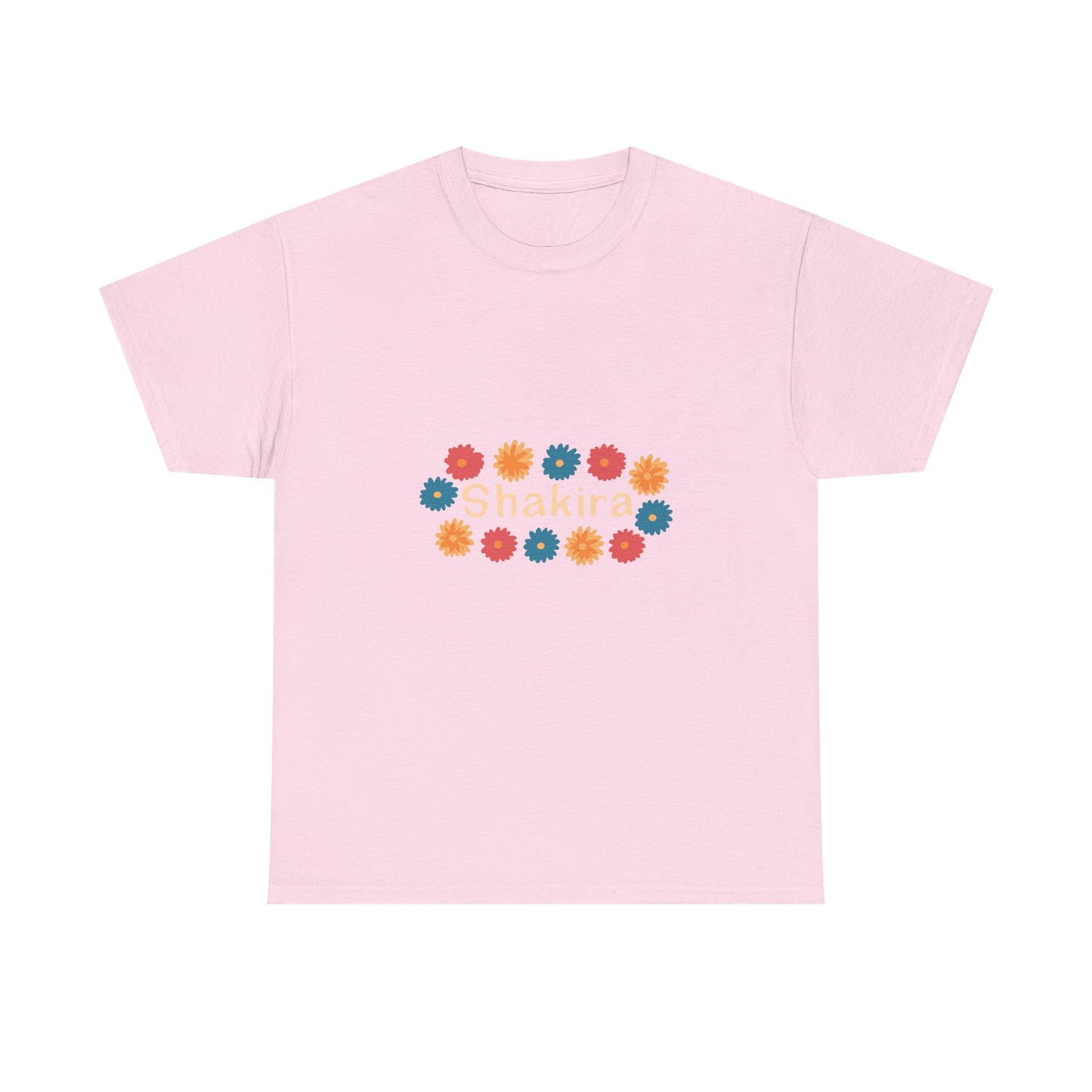 Retro Floral Groove Unisex Heavy cotton tee Printify