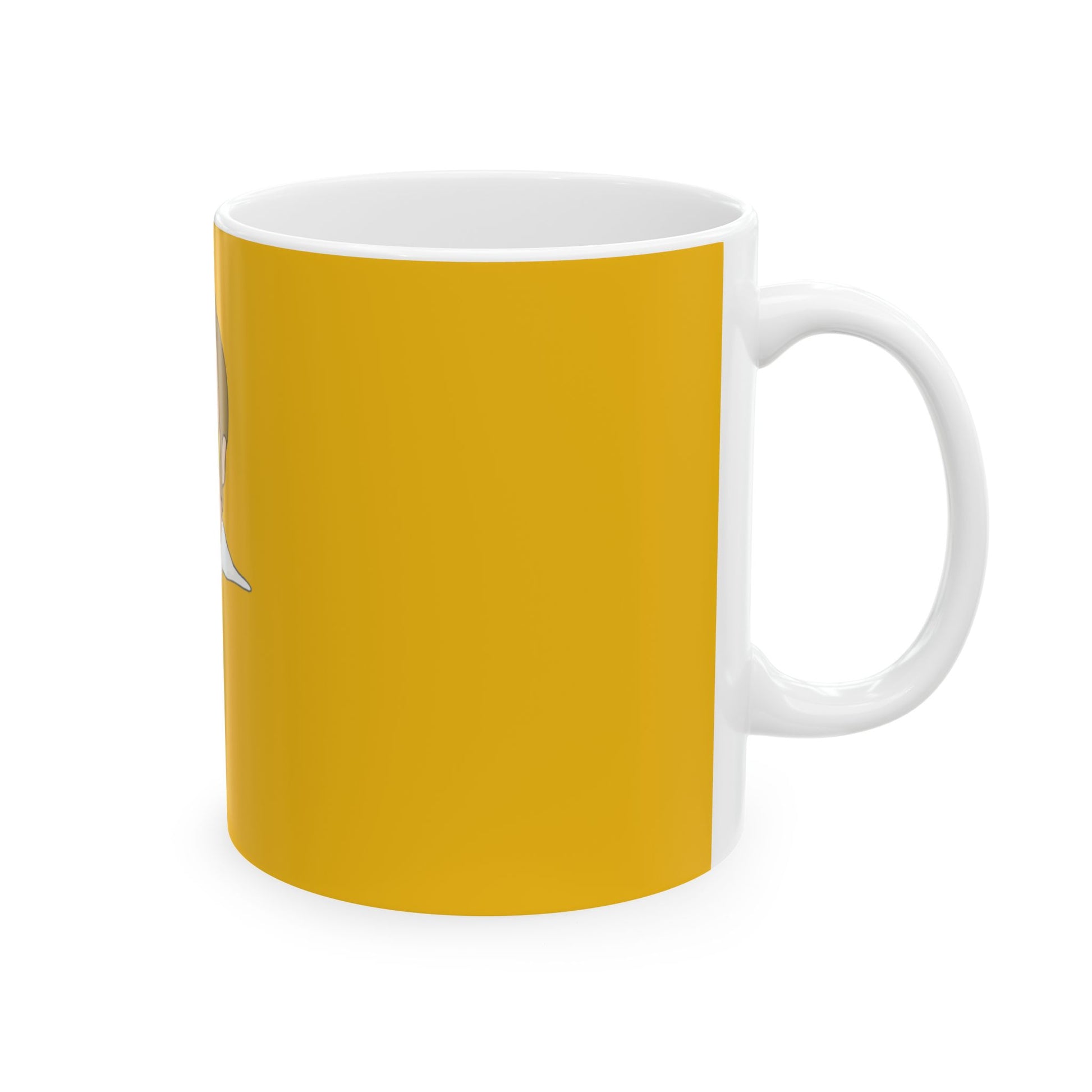 Yellow Glasses Portrait Ceramic Mug, (11oz, 15oz) - snazzymerch