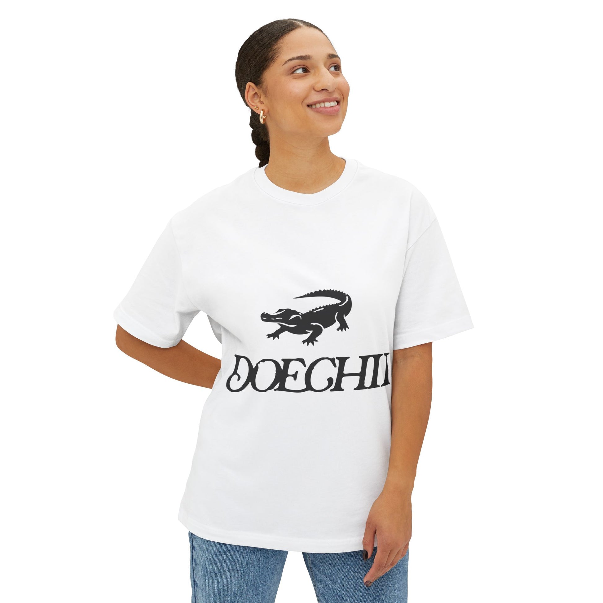 Red Typography Unisex Oversized Boxy Tee - snazzymerch