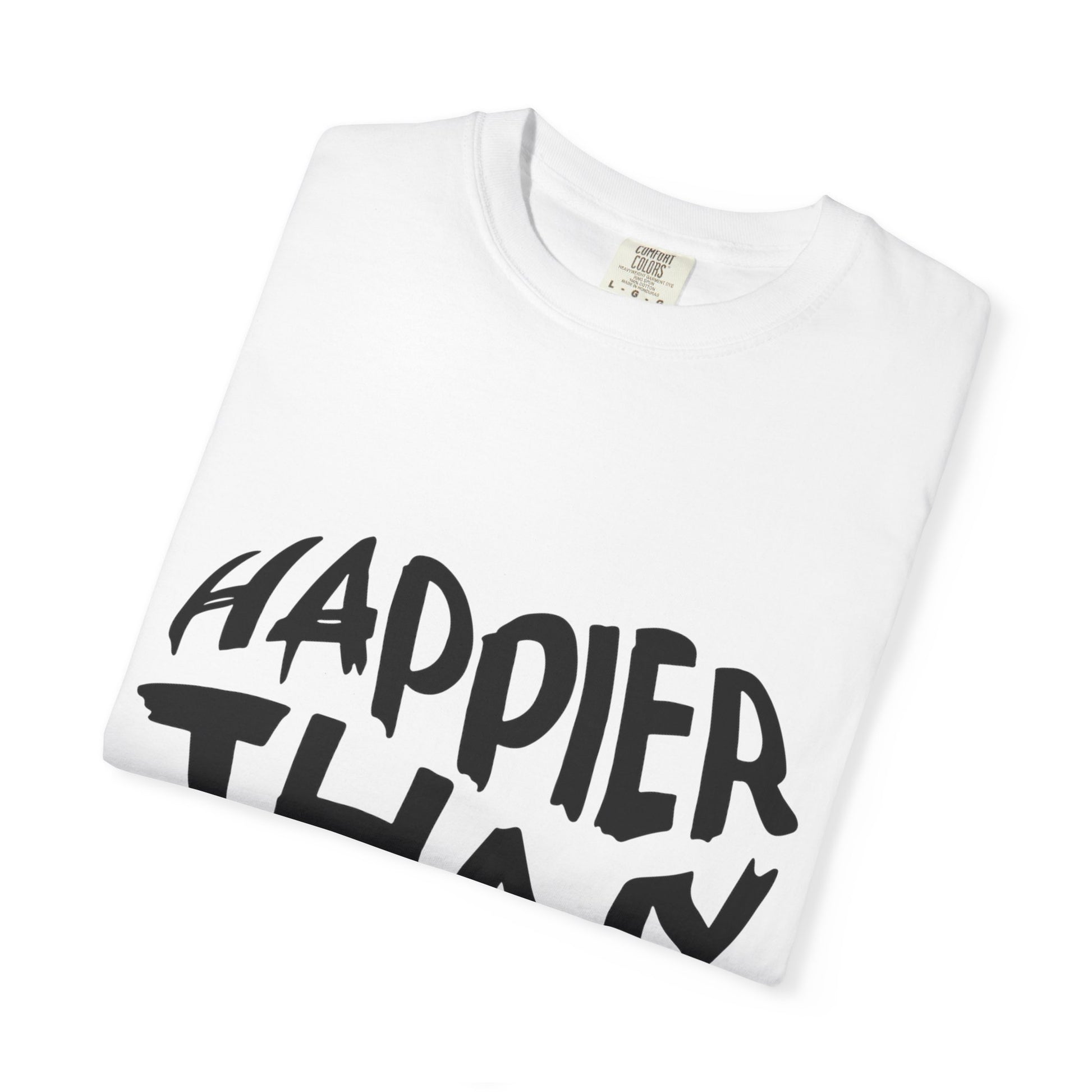 Billie Eilish Inspired Dyed T-shirt – Happier Heart Lettering Edition Printify
