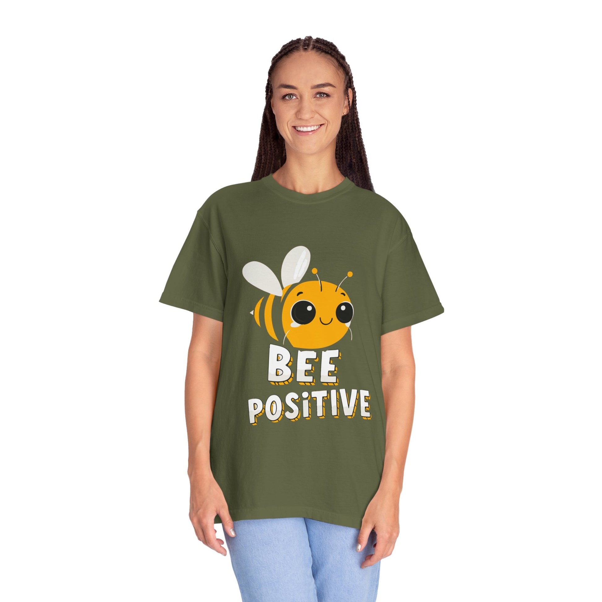 Dyed T-shirt – Snazzy Bee positive Edition Printify
