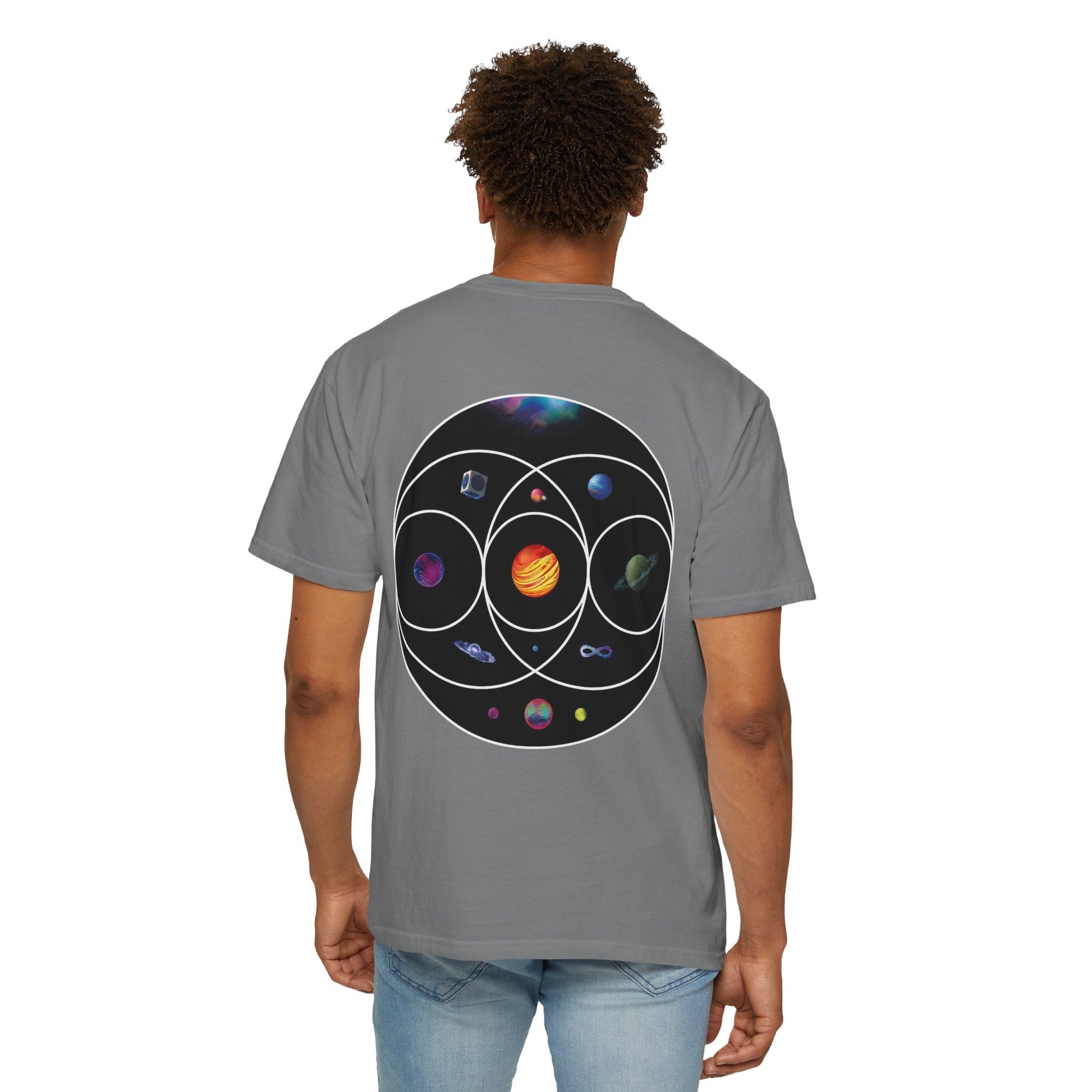 Unisex Garment-Dyed T-Shirt Inspired by Coldplay’s Illustration Concept_B Printify