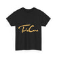 Take Care Gold Script Heavy Cotton Tee Printify