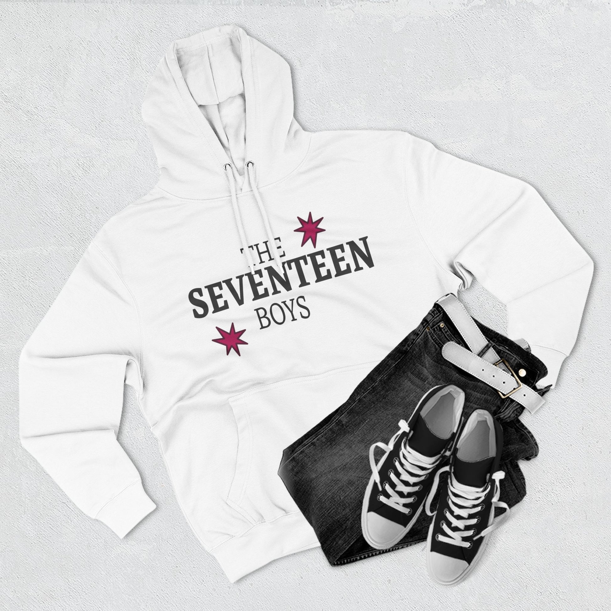 Starburst Seventeen Three-Panel Fleece Hoodie - snazzymerch