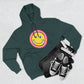 Retro Rainbow Smiley Three-Panel Fleece Hoodie - snazzymerch
