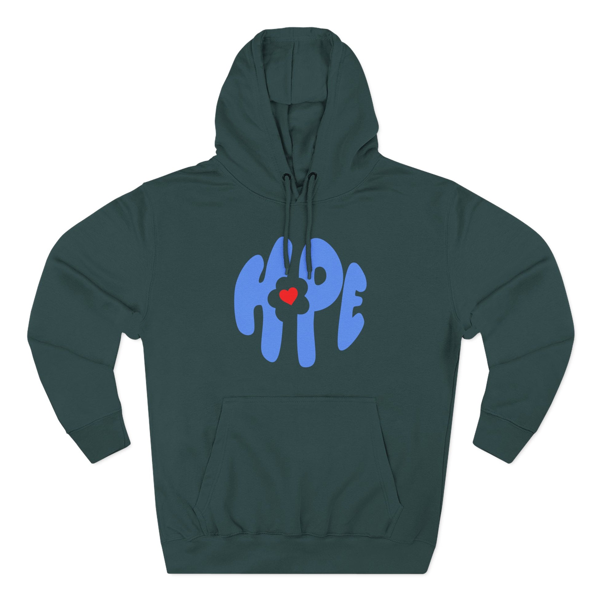 Heart of Hope Retro Three-Panel Fleece Hoodie - snazzymerch