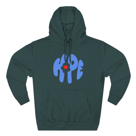Heart of Hope Retro Three-Panel Fleece Hoodie - snazzymerch