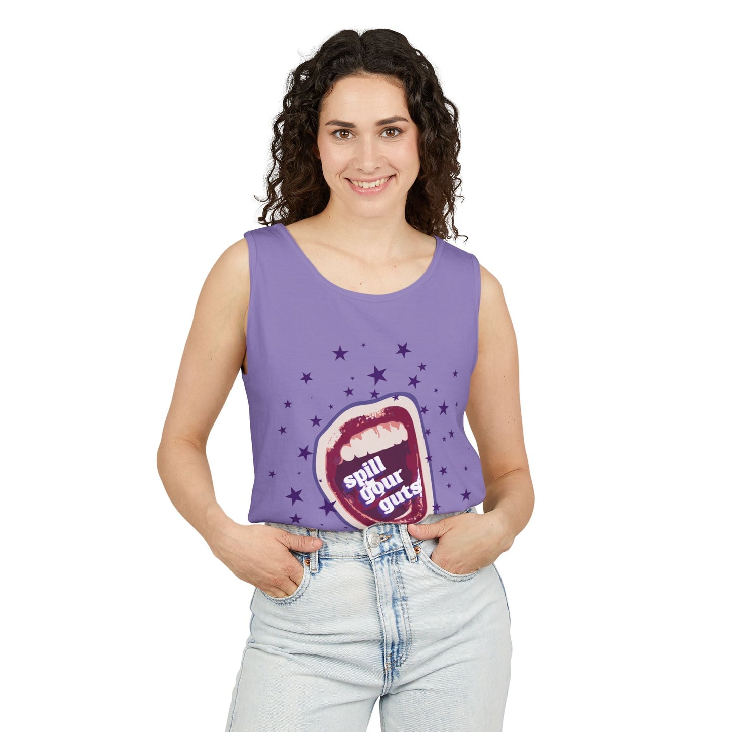 Spill Your Guts Scream-Dyed Tank Top Printify