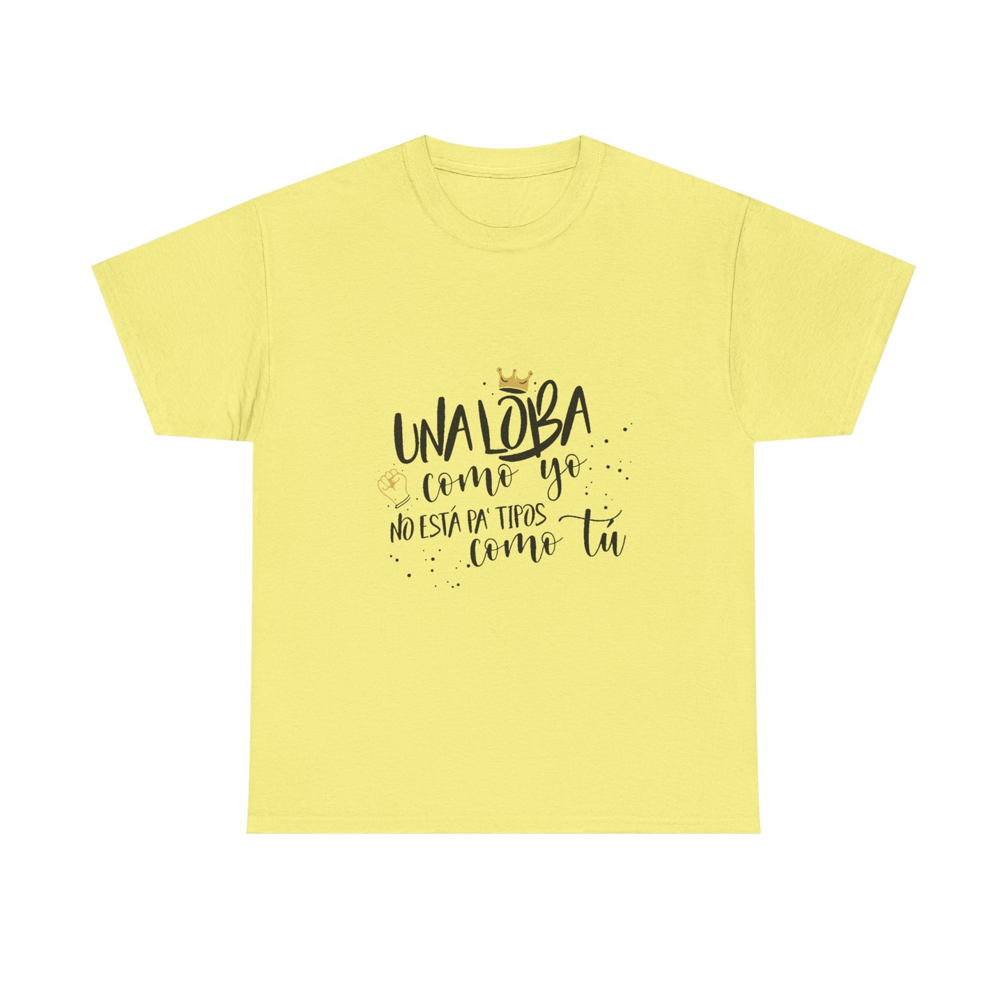 Golden Wolf Energy Unisex Heavy cotton tee Printify