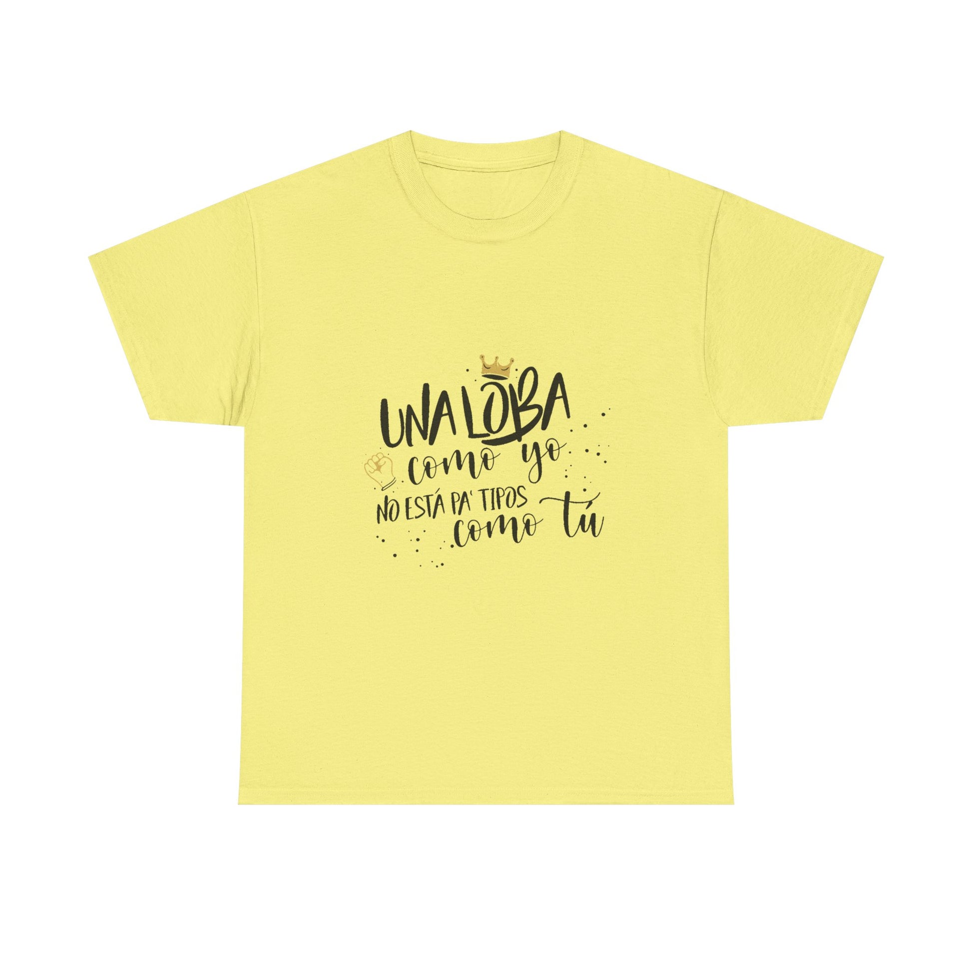 Golden Wolf Energy Unisex Heavy cotton tee Printify