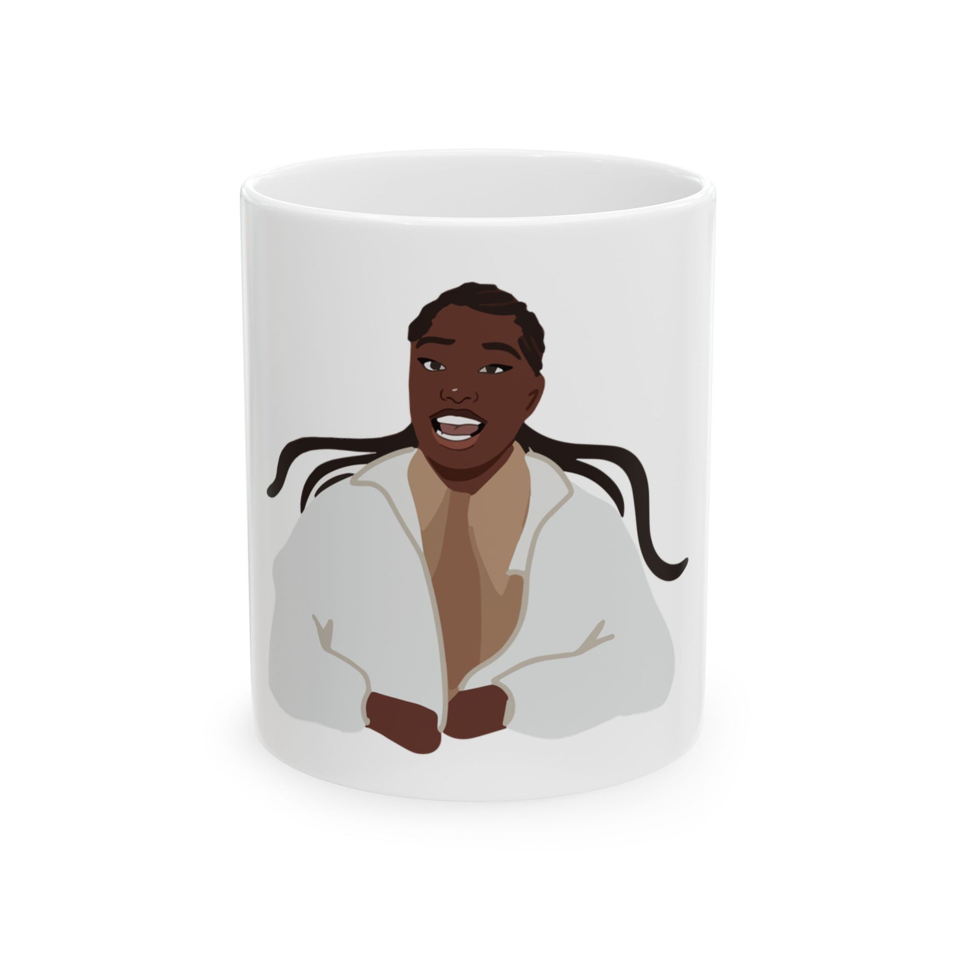 Vector Portrait Ceramic Mug, (11oz, 15oz) - snazzymerch