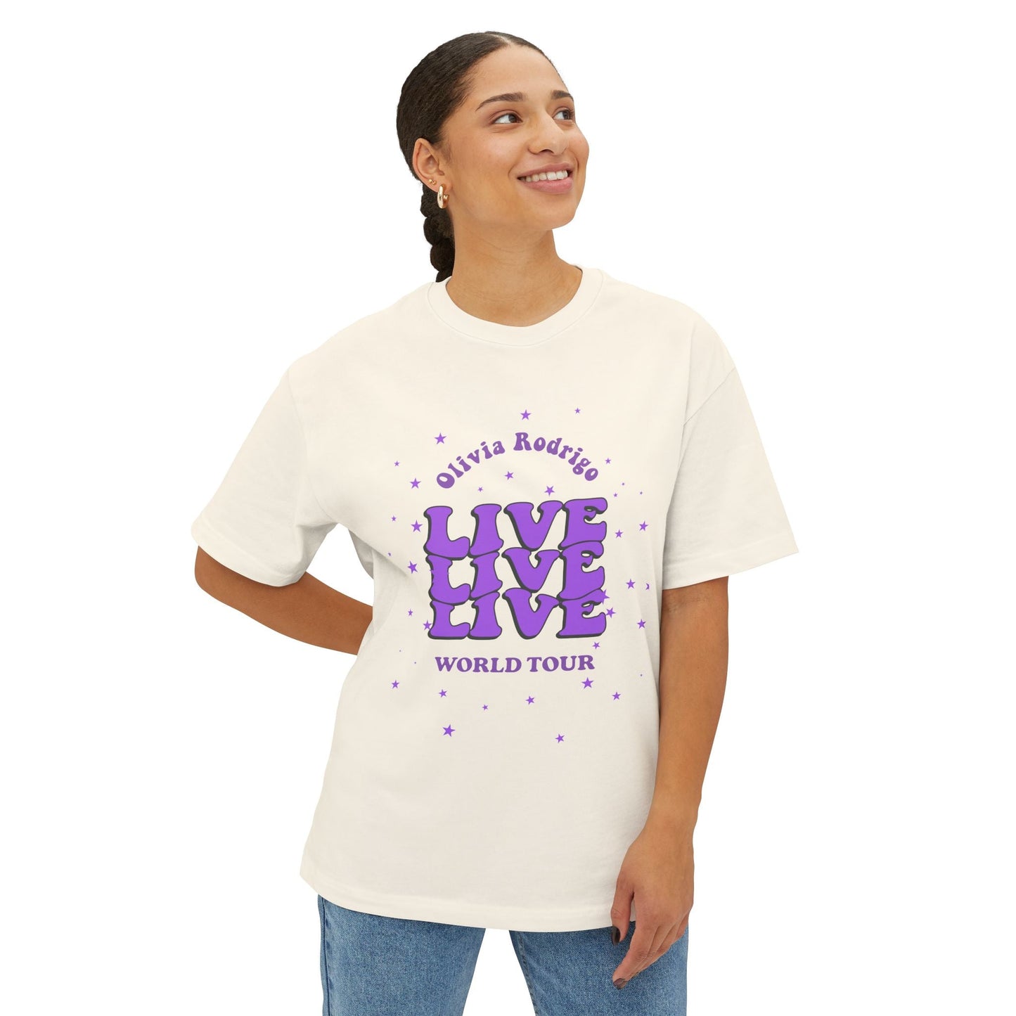Olivia Rodrigo Live World Tour-Oversized Tee Printify