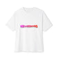 Wavy Groovy Typography Unisex Oversized Boxy Tee - snazzymerch