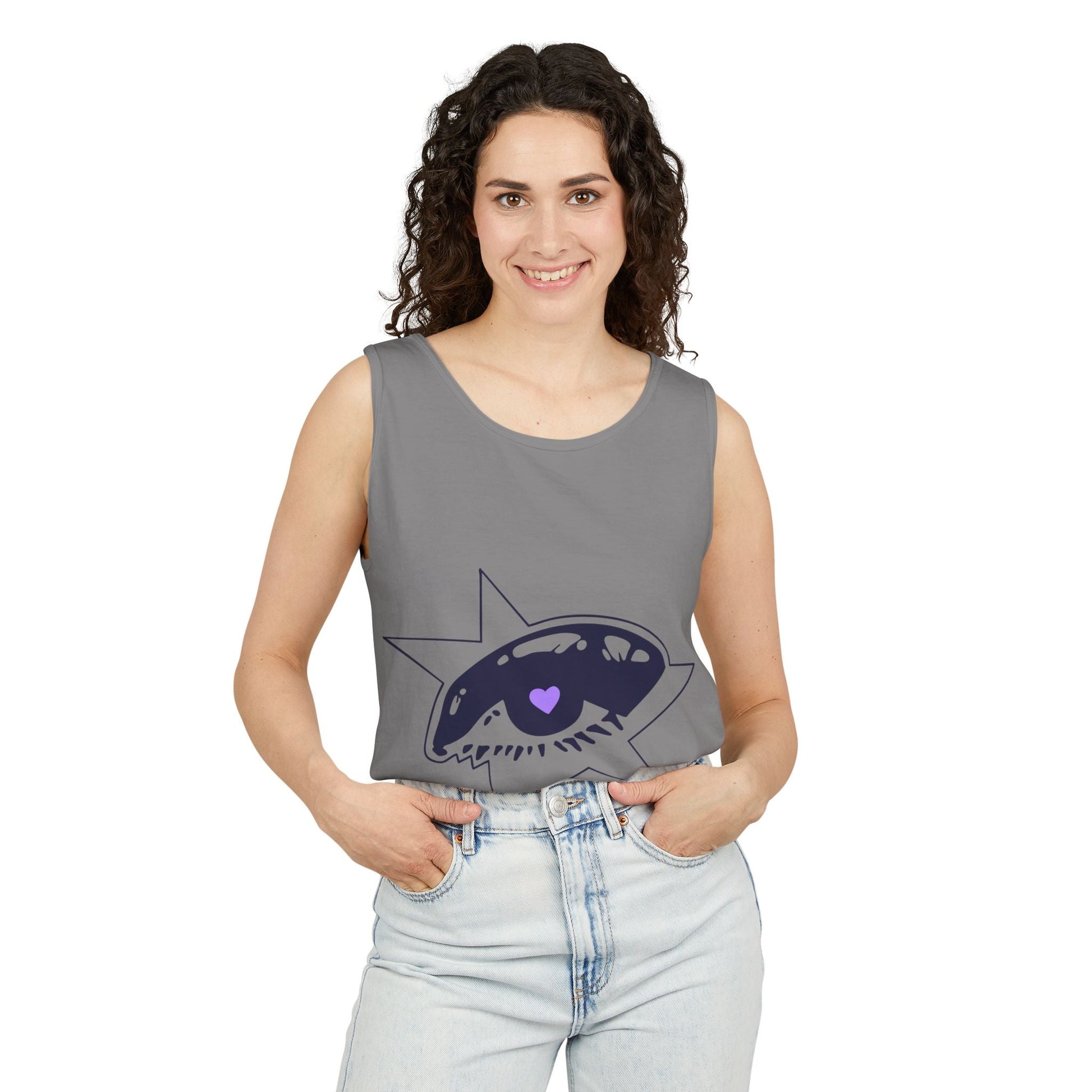 Purple Starry Eye-Dyed Tank Top Printify