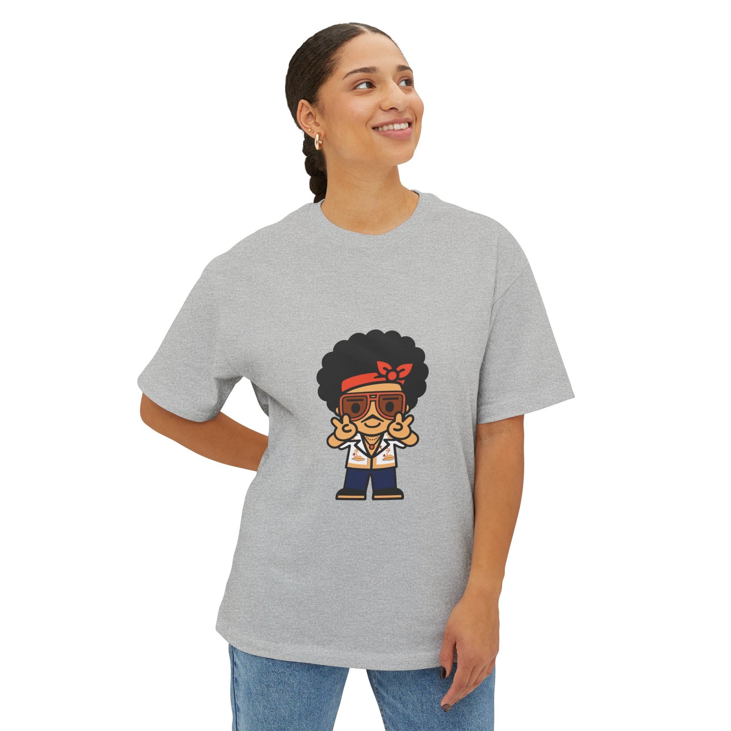 Afro Disco Mood Unisex Oversized Boxy Tee Printify