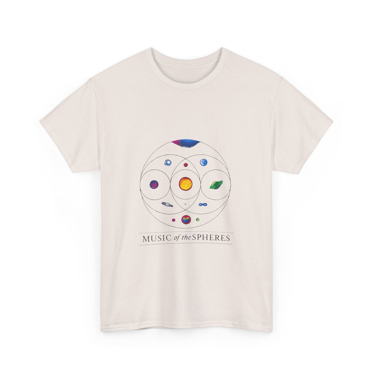 Colorful Planetary Orbit Diagram Unisex Cotton Tee Printify