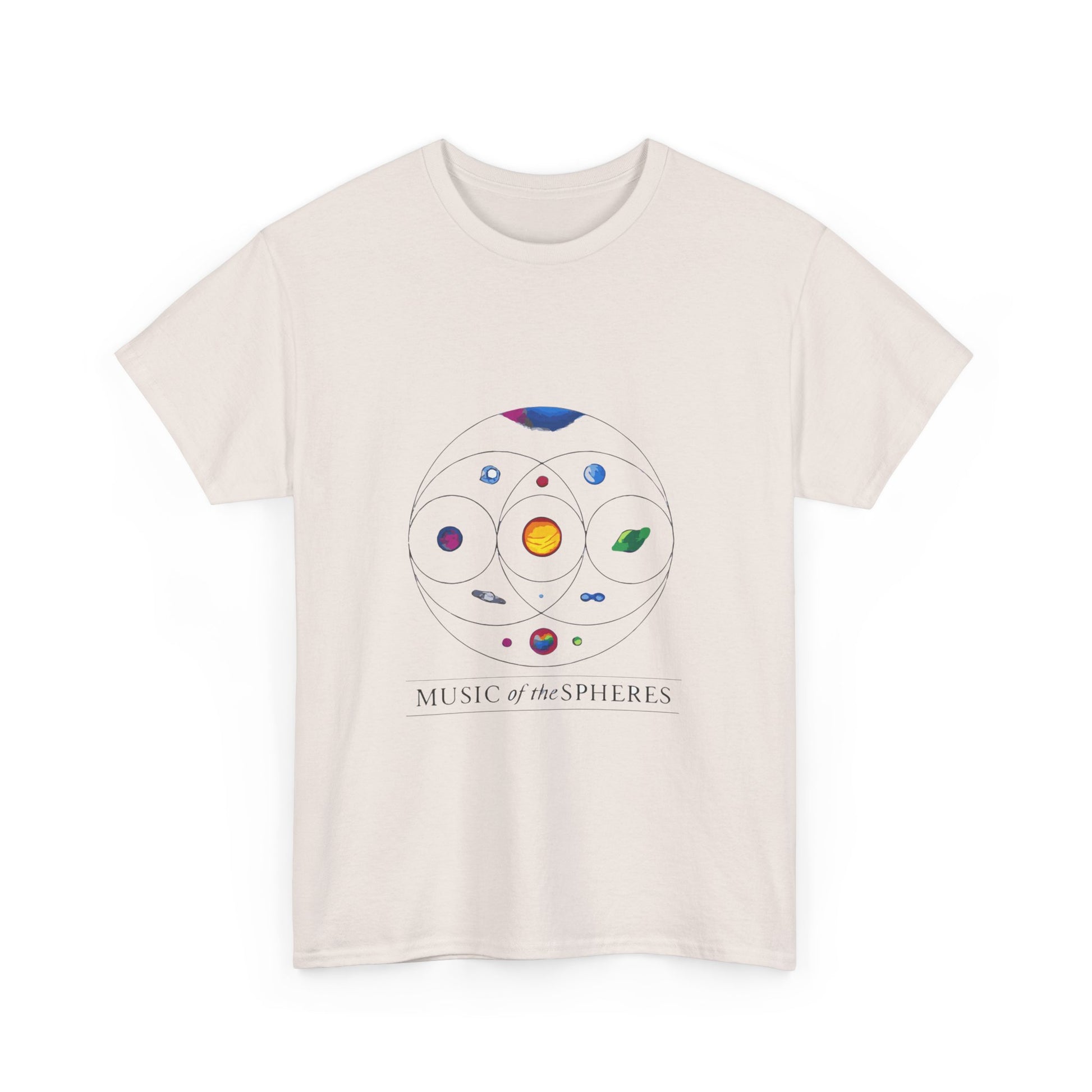 Colorful Planetary Orbit Diagram Unisex Cotton Tee Printify