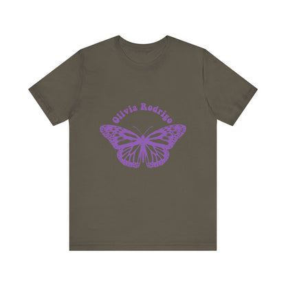 Olivia Rodrigo Unisex Jersey Short Sleeve Tee - With Butterfly Printify