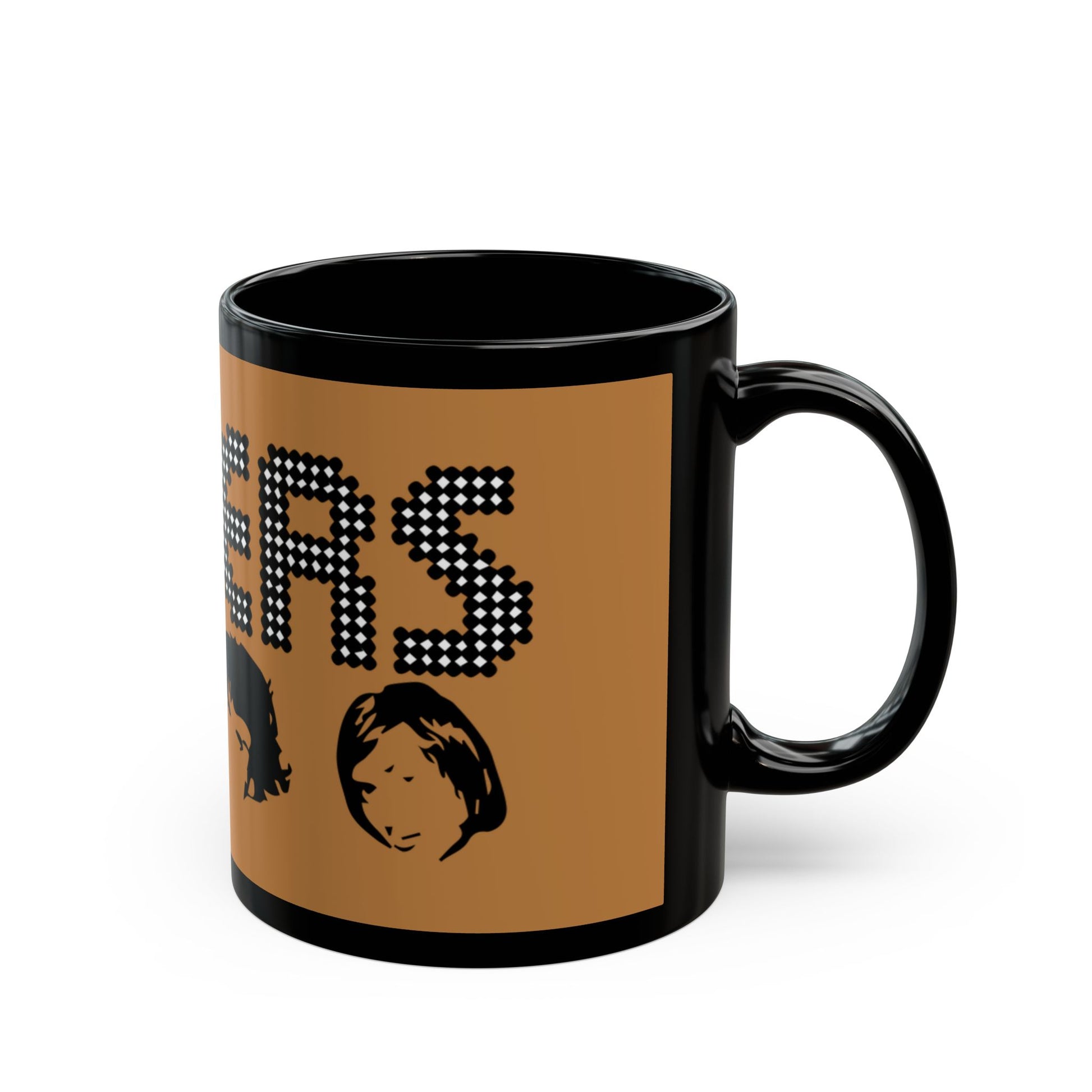 Diamond Dot Retro Black Mug (11oz, 15oz) - snazzymerch