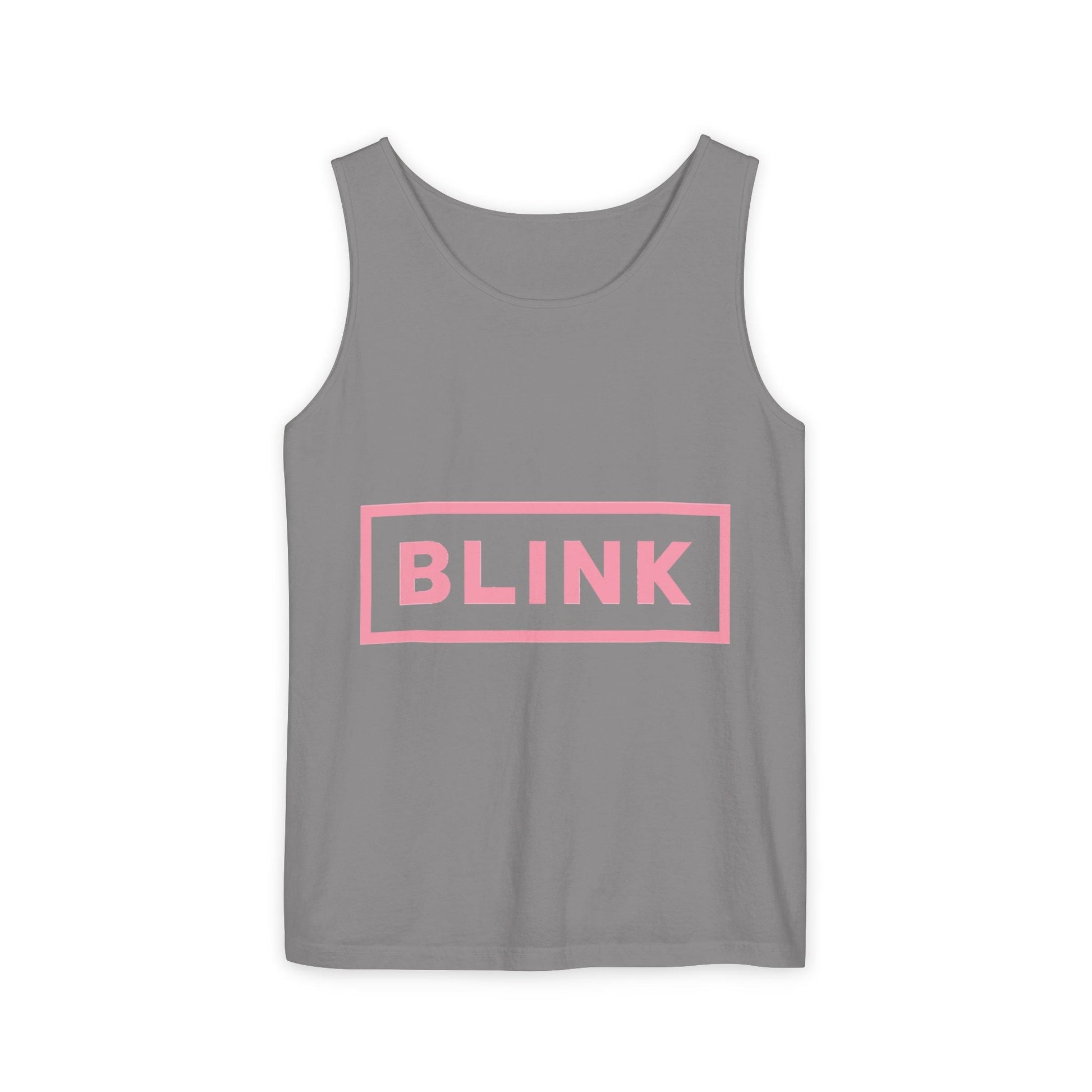Minimal BLINK Logo – Dyed Tank Top Printify