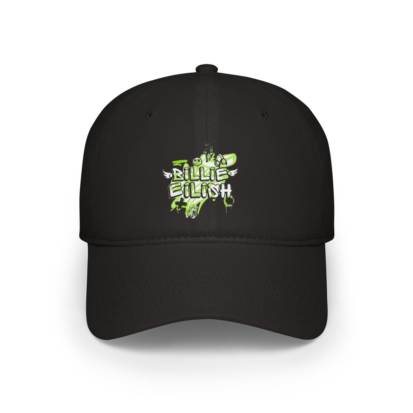 Billie Eilish Inspired Baseball Cap – Grunge Angel Graffiti Edition Printify