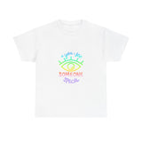 Vibrant Eye and Text Unisex Cotton Tee Printify