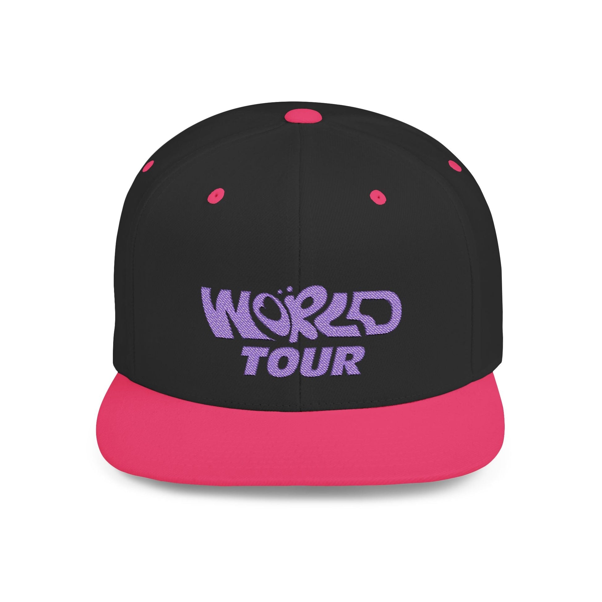 World Tour Bubble Letter- Flat Bill Snapback Printify