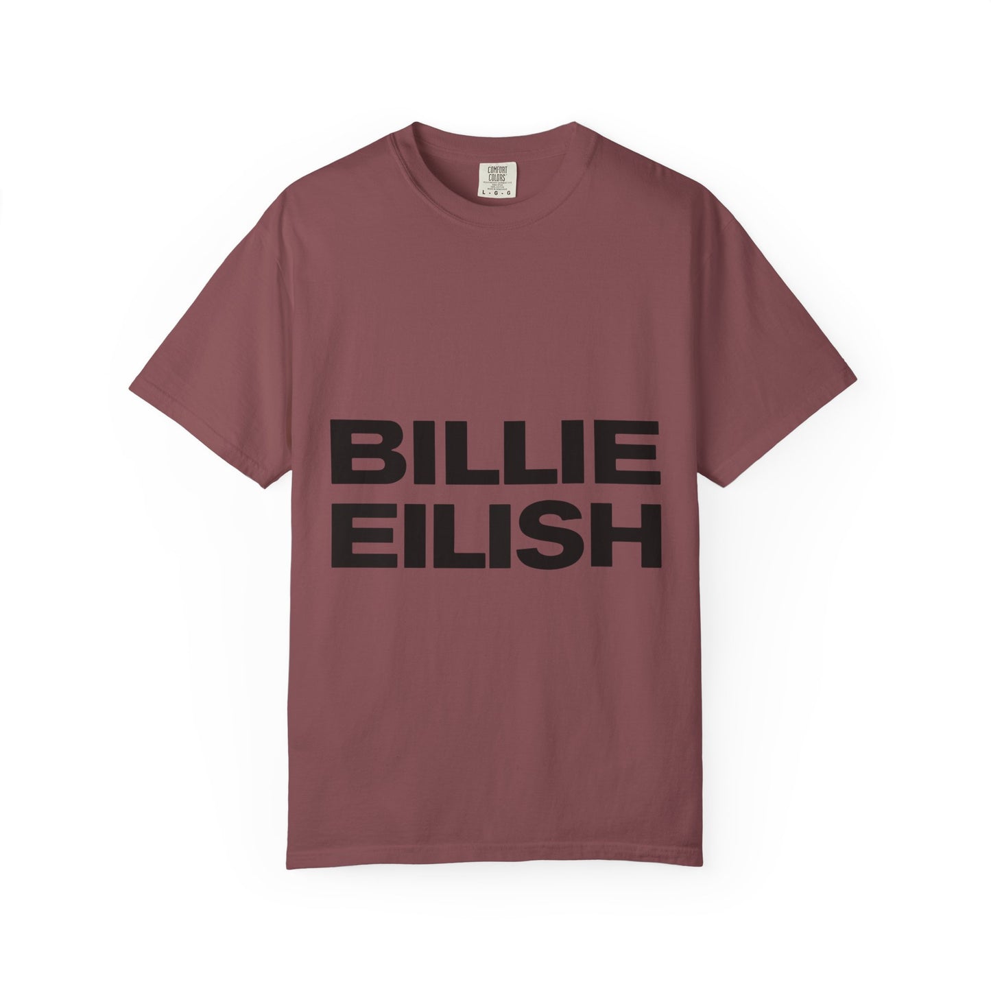 Billie Eilish Inspired Dyed T-shirt – Stacked Glow Text Edition Printify