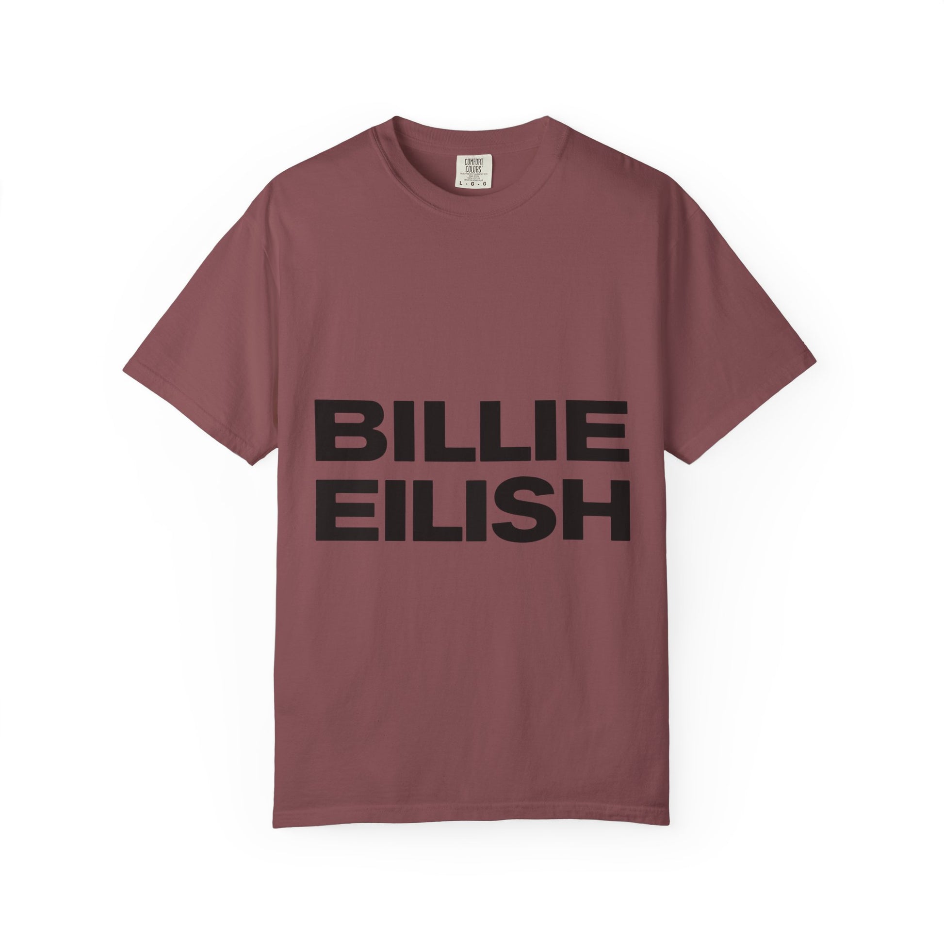 Billie Eilish Inspired Dyed T-shirt – Stacked Glow Text Edition Printify